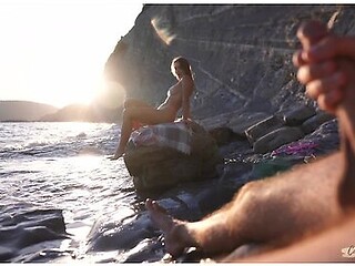 Dick Flash On A Nudist Beach: Stranger Caught Me Jerking Off And Helped Me Cum