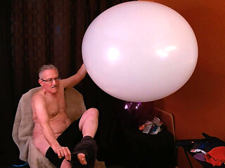 149) Two Giant Round Balloons, One 17" Round Balloon Pop Fun