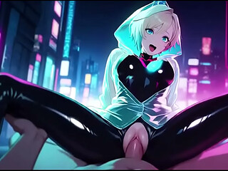 Netrunner Gets Fucked In Neon City