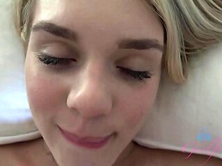 Busty Amateur with giant natural tits gets filmed POV taking cock