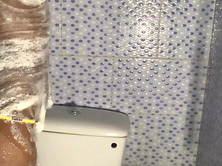 Hot Ebony Babe Alone Time in the Bathroom