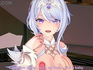 Odette lovely ballet Dancer give a deep throat to her pianist - Genshin Influence - Total & Point of view version on Sheer & PTRN: Fantasyking3