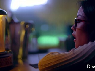 Deeper. Petite Asian Lulu Chu gets creampied by Huge BBC