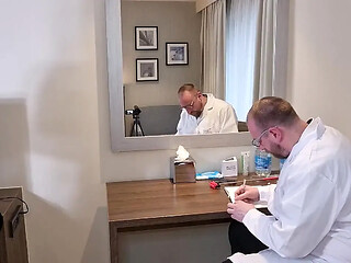 Naughty nurse seduces doctor for some sexy tattoo fun