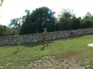 SweetSusi Outdoor Pissing on Tree - German MILF Golden Shower Fetish