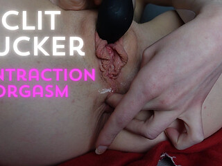 Clit Sucker Vibrator Masturbation with Contraction Orgasm