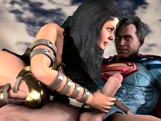 Horny Wonder woman fuck superman