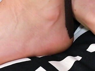 Classic Elegance - Black Pumps & Sheer Nylon Tease