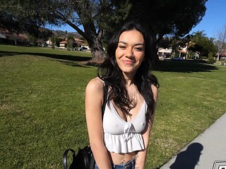 Brunette babe Sawyer Cassidy indulges her foot-worshiping fetish in an HD POV treat