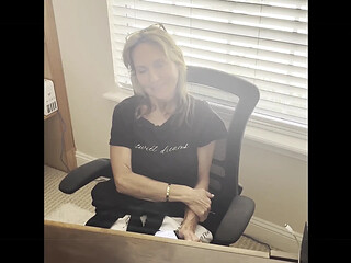 MILF gets her tight ass fucked in the office