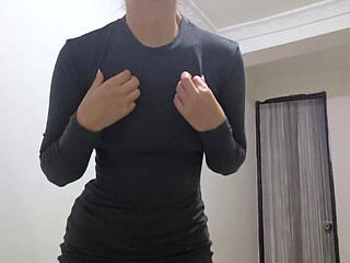 At Home Try-on Haul Grey Dress Fitting & Styling Session