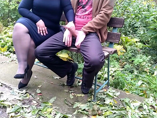Sexy Curvy Stepmom Helped Me Cum in a Public Park