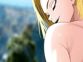 Android 18 Fucks and Sucks Future Trunk s Huge Cock. Dragon Ball Parody. Part 2