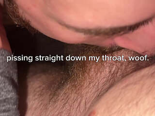 Drinking bear dad piss and cum from the tap, cruising outdoors park blowjob