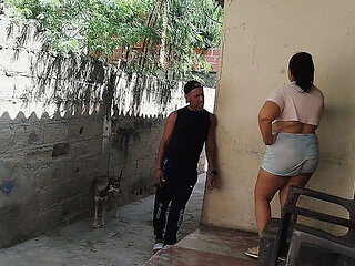 Amateur Housewife Cheating On Husband With Neighbor - Big Ass Venezuelan BBW Seduces Him For Rough Sex & Creampie