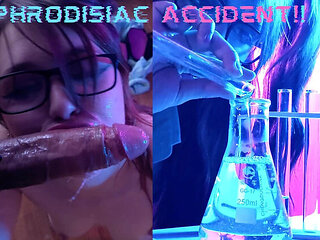 Sexy Scientist Aphrodisiac Accident - Horny Nerd Girl Sloppy Blowjob & Fucking