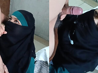 Muslim girl sucking my cock when I am doing masterbate
