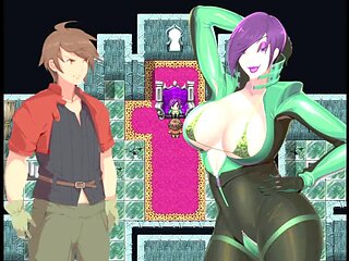 Dominatrix shakes the tower with her feet in this erotic cartoon adventure