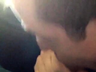 Dirty Car Blowjob Outdoor Amateur Fun with CIM Swallow