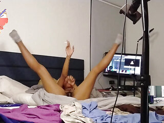 Hoodmilf - Asshole and Pussy Dancing on Knees