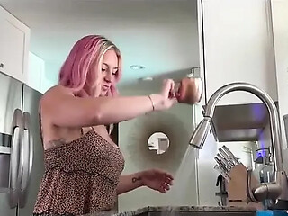 Wifey Natalie shares her juicy big tit with hubby