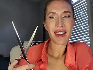 LinaBlackly - Boss Lina Cuts Your Hair - Then Face Fucked