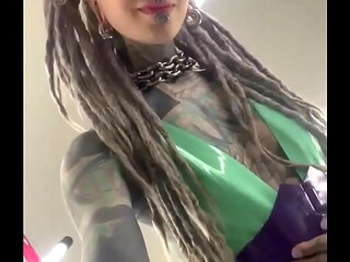 BTS with latex unconfined ??What'_s your favorite latex look?#BehindTheScenes #Inked #InkedWoman #TattooJourney #Ps...