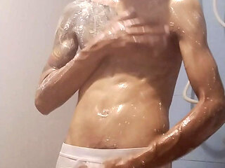 Take a shower solo Masturbation.