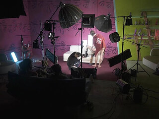 Time Lapse BTS Anal Show with Anuskatzz & Lisa Rocketcock - Petite Tattooed Teens Use Dildo & Sex Toys