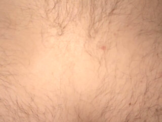 POV Thick straight daddy fucking bareback his roomate hairy hole closed-up.