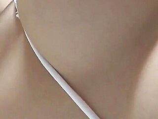Japanese Girl Continues Exercising in Apartment Even Though Big Tits Stick Out of Bra and Thong Micro Bikini Wedgie Ass