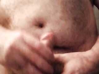 Wanking Huge Load of Daddy Bear Cream in My Yellow Undies...