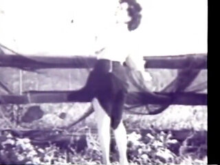 Vintage wild blonde striptease