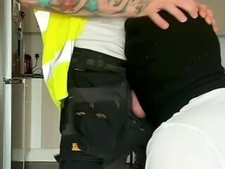 Raw Hard Gay Sex with Construction worker