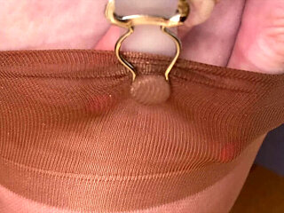 Mature British Granny Shows Off Vintage Nylons & Big Natural Tits - Foot Fetish HD