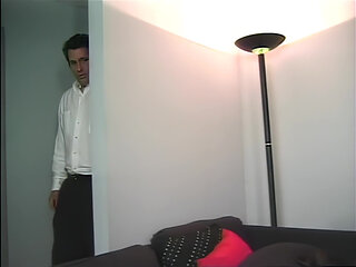 A Young Beautiful Brunette Gets Fucked Hard by a Big Mature Cock