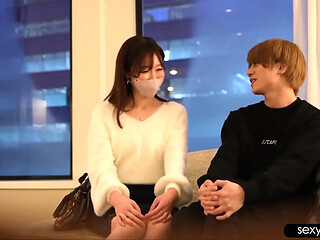 Steamy married couple cheats with an Asian angel before coming home