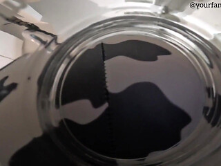 Muffled Farts in Jar in Leggings and Bareass