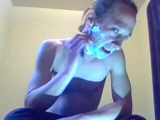 Transgirl Shaving Her Face