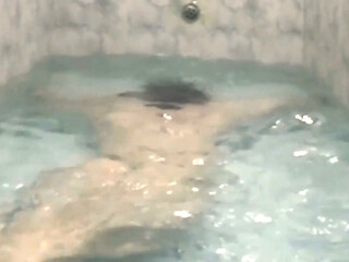 Bandar sissy underwater flexible bath with orgasm