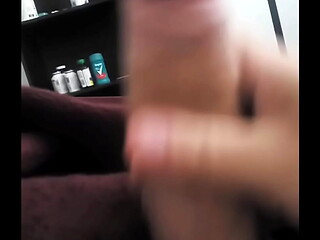 Stroking 8 inches cock