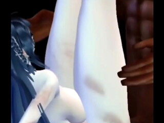 Goth whore gets used