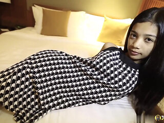 Johntronx - Skinny Thai Babe Moves Her Panties to the Side and Gets Banged Hard