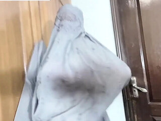 Pathan Girl Naked in Shower - Big Natural Tits Masturbation Solo