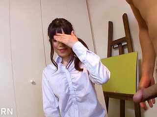 Japanese Art Student Teen Like the Rock Cocks to Fuck for Her Tight Pussy