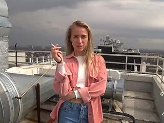 Lustful Bitch Almost Swallowed a Guy's Dick Right on the Street