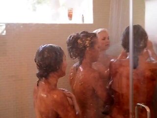 Shower sex play with hot babes Sarah Vandella and Hope Howell