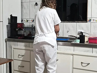 The Maid Gets Pounded in the Kitchen While Washing Dishes