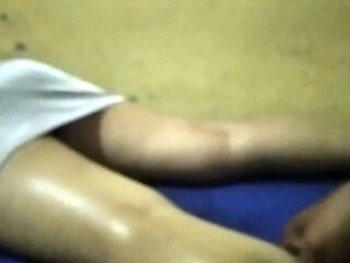 Massage Young Woman with Beautiful Body While Her Husband Is Away