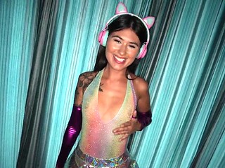 Gamer girl gets fucked in her cute headset, all wet